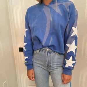 Blue sweatshirt with stars